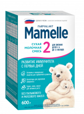 MAMELLE Смесь сухая молочная 2 адаптированная (6-12 мес) /600  №1210181700