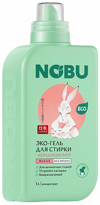 Nobu 2в1 Delicate Средство для стирки жидкое с кондиционером гель экологичное /1000 №1160699900