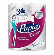 ПАПИЯ Полотенца бумажные 3-х сл Decor /2 №1121577100