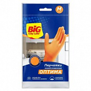 BIG City Перчатки латексные Оптима оранжевые M №1003140100
