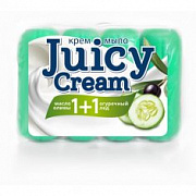 JUICY CREAM крем-мыло туалетное Масло оливы + Огуречный лёд /4*90 №911027900