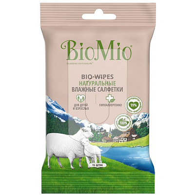БИО МИО Влажные салфетки /15  №971133400