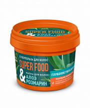 ФК SUPER FOOD Маска д/волос Алоэ&розмарин Глубокое увлажнение /100 №971345600