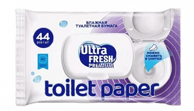 Ultra Fresh Premium  Влажная туалетная бумага /44 №1101804800