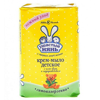 НК УШАСТЫЙ НЯНЬ Крем-мыло Алоэ и подорожник /90 №304772200