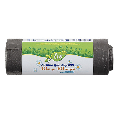РУСАЛОЧКА Мешки д/мусора ECO 60л.*30шт рулон №517108300