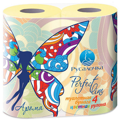 РУСАЛОЧКА Туал. бумага ЖЕЛТАЯ /4 №169345900